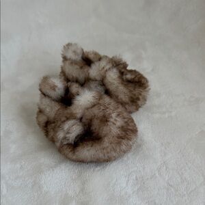 Carter's Plush Baby Booties in Tan